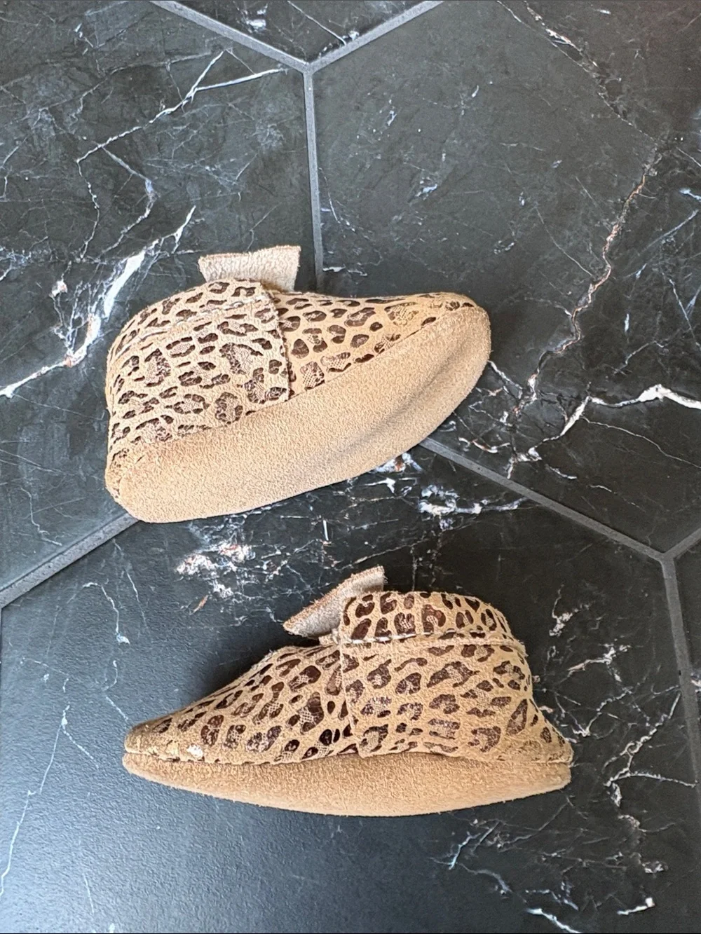 Baby Leopard Print Mary Jane Shoes - Tan